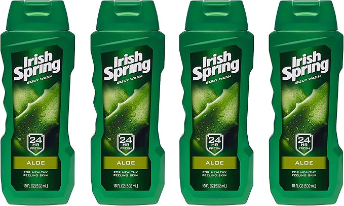 أيريش سبرينج غسول جسم الربيع الإيرلندي، الألوة فيرا، 18 أونصة فلوين (عبوة من 4) - Image 2